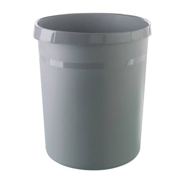 Odpadkový koš KARMA GRIP kónický, 18 litrů, tmavě šedý