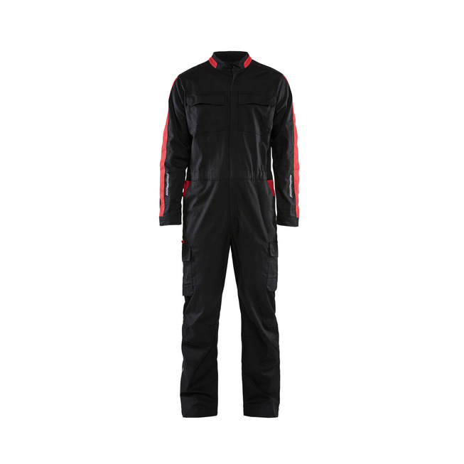 Industrie Overall Stretch Schwarz/Rot C62