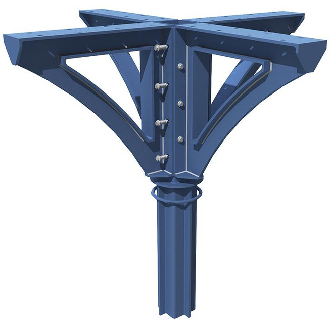 Lindapter® Hollo-Bolt mit Sechskantschraube Typ HB - Stahl - verzinkt blau - M8 X 50 - HB08-1