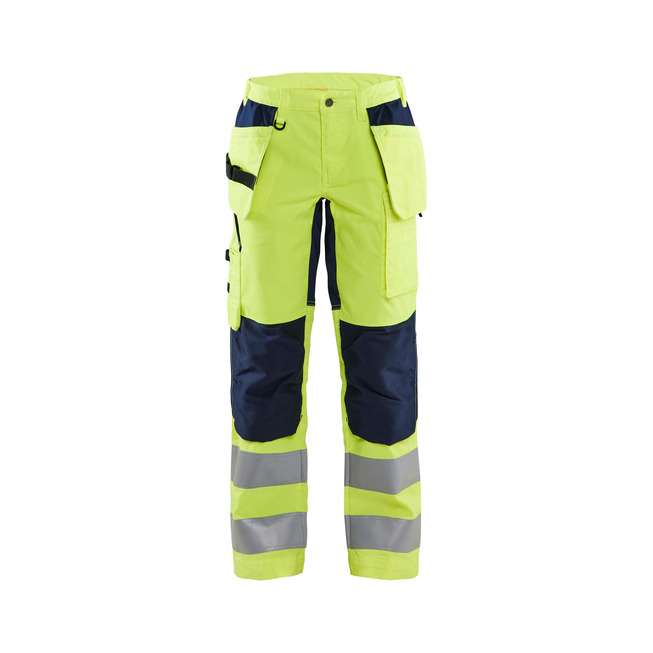 Damen High Vis Arbeitshose mit Stretch High Vis Gelb/Marineblau C38