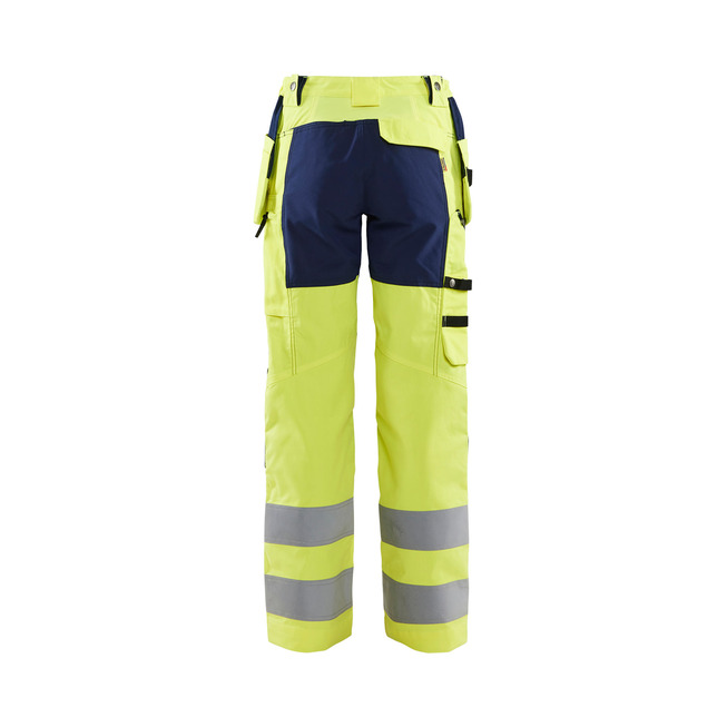 Damen High Vis Arbeitshose mit Stretch High Vis Gelb/Marineblau C46