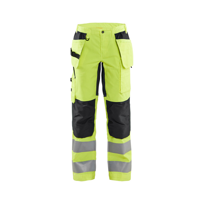 Damen High Vis Arbeitshose mit Stretch High Vis Gelb/Schwarz D25