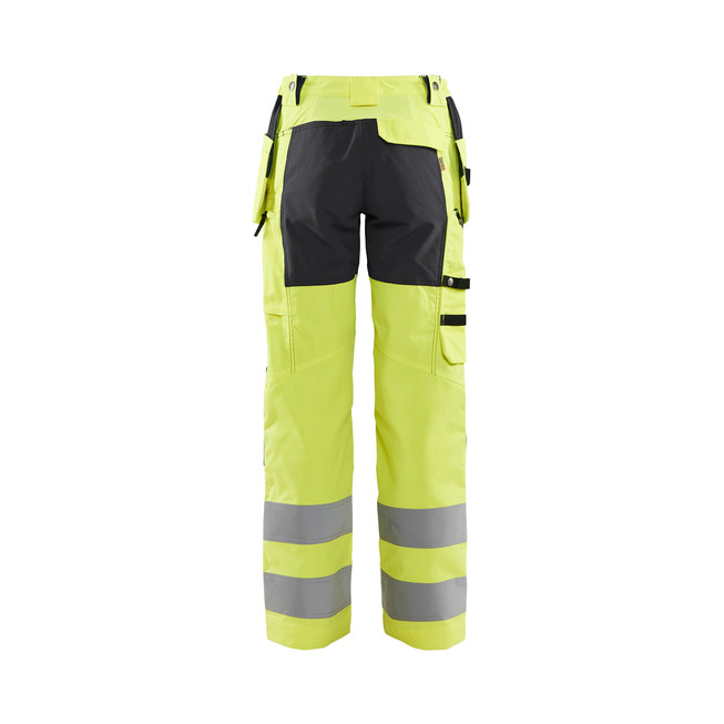 Damen High Vis Arbeitshose mit Stretch High Vis Gelb/Schwarz D25