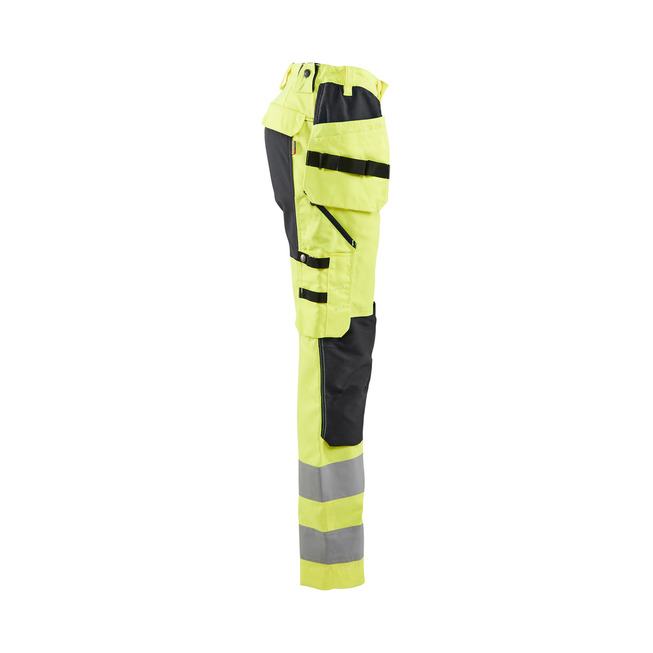 Damen High Vis Arbeitshose mit Stretch High Vis Gelb/Schwarz D25