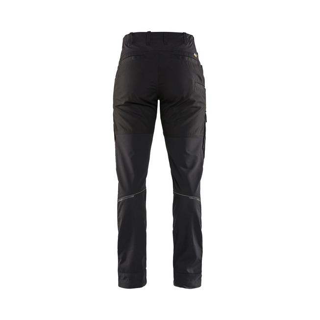 Damen Servicehose mit Stretch Schwarz/Rot C48