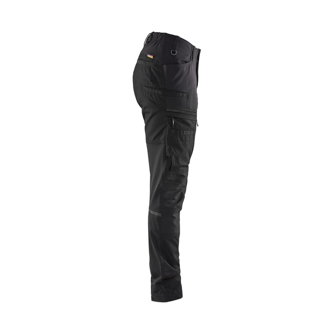 Damen Servicehose mit Stretch Schwarz/Dunkelgrau D23