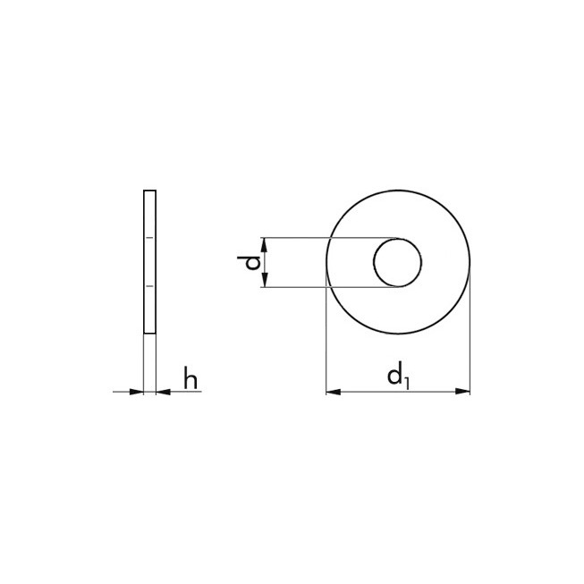 Scheibe DIN 1052 - 100HV - Stahl - feuerverzinkt - M22=25mm