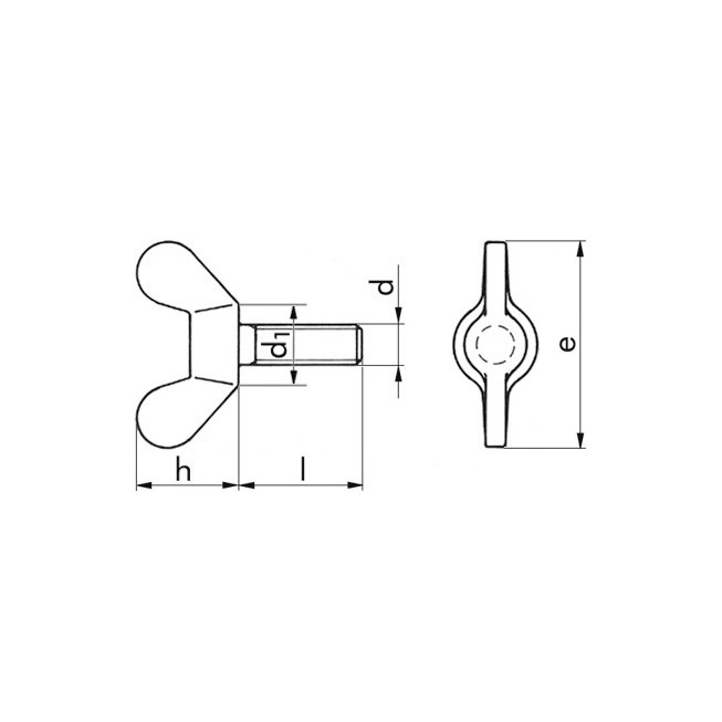SCR-WING-D316-MALLEABLE IRON-M5X30