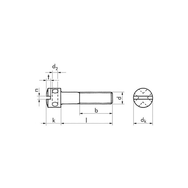 Kreuzlochschraube DIN 404 - 5.8 - blank - M4 X 10