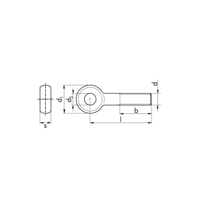 Augenschraube DIN 444A - 4.6 - blank - M20 X 180