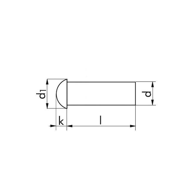 Halbrundniete DIN 660 - Stahl - blank - 4 X 18