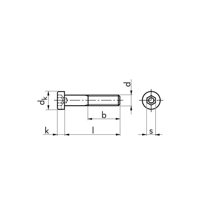 Zylinderschraube DIN 6912 - A2-070 - M6 X 10