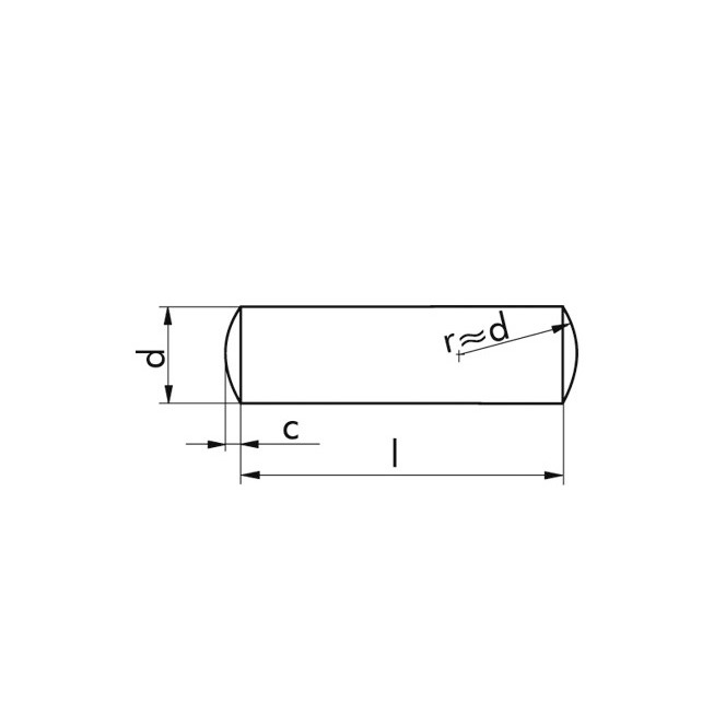 Zylinderstift DIN 7 - A4 - 2m6 X 12