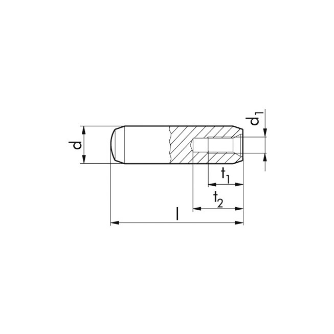Zylinderstift ISO 8735A - Stahl - blank - 6m6 X 16