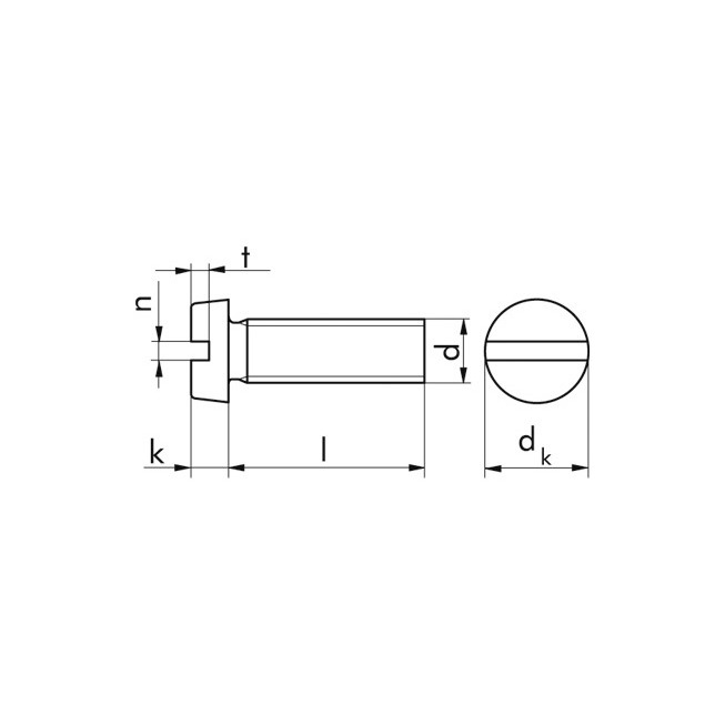 Zylinderschraube DIN 84 - Messing - blank - M5 X 20