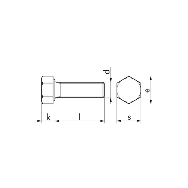 Sechskantschraube ISO 4017 - 10.9 - Zinklamelle silber+Topcoat - M20 X 45