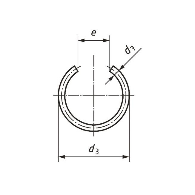 Pojistné kroužky rozpěrné pro díry RB 22 mm pružinová ocel geomet