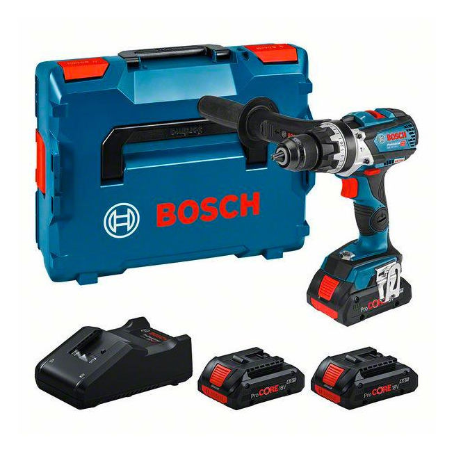 Prof. Set: Akku-Schlagbohrschrauber GSB 18V-110 C, 3 x ProCORE18V 4.0Ah, L-BOXX