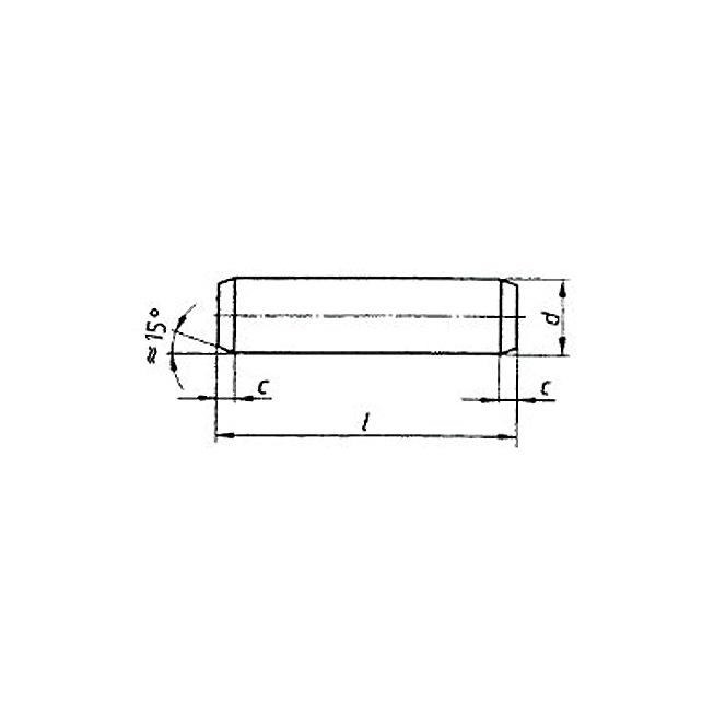 Zylinderstift ISO 2338 - Stahl - blank - 10h8 X 24