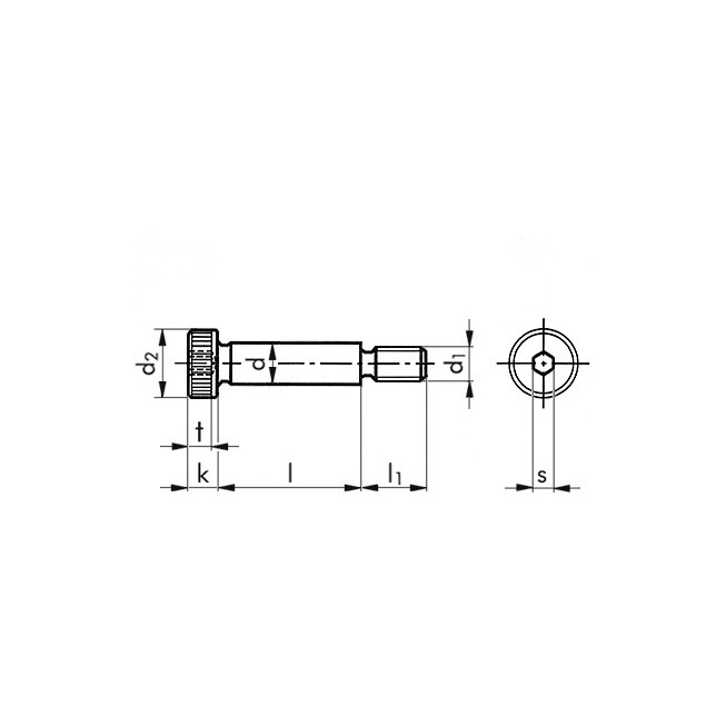Zylinder-Passschulterschraube ISO 7379 - 012.9 - M10 X 12 - DS12-f9