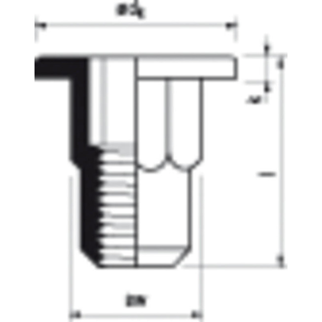 6KT-BLINDNIETMU. M.FLACH ST M8X10,9X15,5