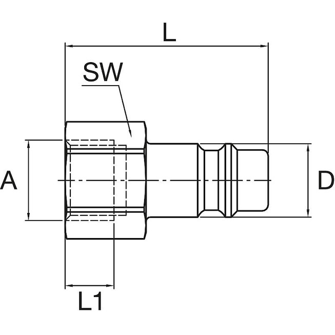 STECKNIPPEL INNENGEWINDE R1/4"