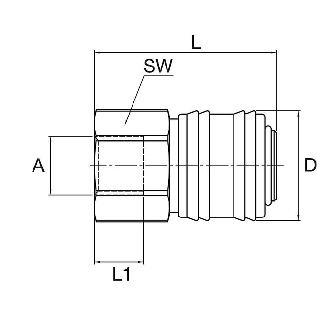 EINHAND-SCHNELLKUPPLUNG INNENGEW. R1/4"