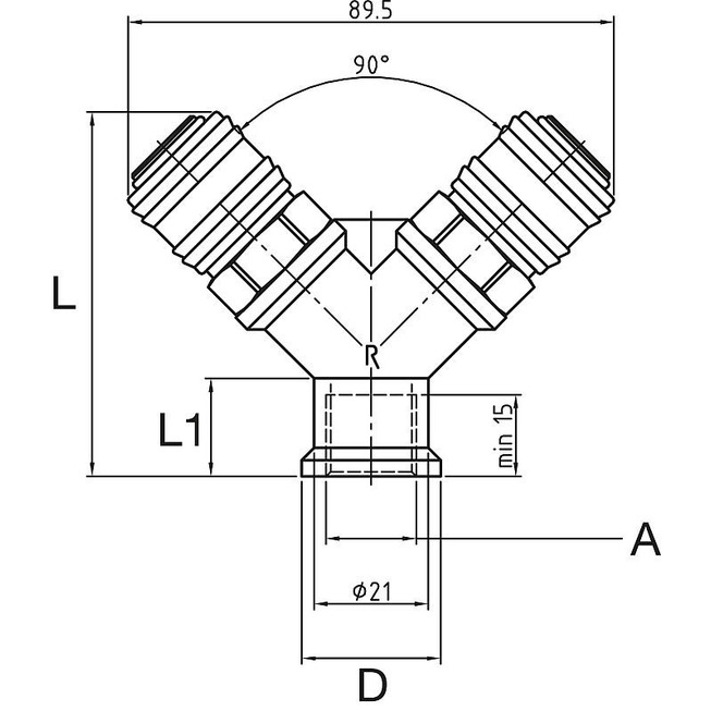 DOPPELVERTEILER INNENGEWINDE R3/8"